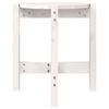 vidaXL Tavolino da Salotto Bianco &Oslash; 42,5x45 cm Legno Massello di Pino