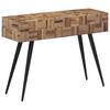 vidaXL Tavolino Consolle 110x34x80 cm Teak Massello di Recupero
