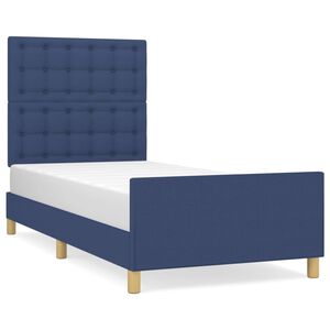 vidaXL Giroletto con Testiera Blu 80x200 cm in Tessuto