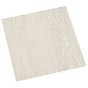 vidaXL Plance per Pavimentazione Autoadesiva Crema 30,5 x 30,5 cm