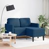 vidaXL Divano 2 Posti con Chaise longue a L Blu 125 cm in Tessuto