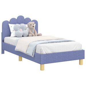 vidaXL Struttura letto bambini con testata Blu jeans 80 x 160 cm