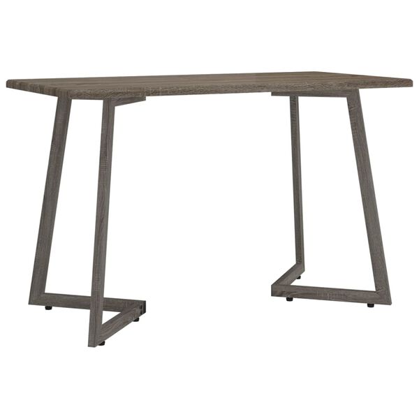 vidaXL Tavolo da Pranzo Grigio 120x60x74 cm in MDF e Ferro