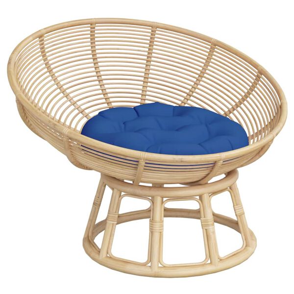 vidaXL Cuscino Rotondo Blu Reale &Oslash; 60x11 cm in Tessuto Oxford