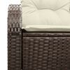 vidaXL Divano da giardino Marrone 124 x 62 x 69cm polyrattan