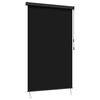 vidaXL Tenda a rullo Nero 120 x 250 cm Tessuto e Alluminio