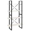vidaXL Libreria a 4 Ripiani Bianca 80x30x140 cm in Massello di Pino