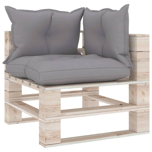 vidaXL Set Salotto Giardino su Pallet Cuscini 5 pz in Legno di Pino