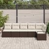 vidaXL Set di divani 6 pcs Marrone polyrattan