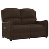 vidaXL Poltrona Massaggiante Reclinabile a 2 Posti Marrone Similpelle