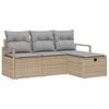 vidaXL Set di divani 4 pz 4-Numero di posti Beige e Grigio Chiaro