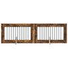 vidaXL Cancello per cani con supporti 2 pcs Rovere Fumo 100 x 60 cm