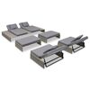 vidaXL Set Divani da Giardino 5 pz con Cuscini in Polyrattan Grigio