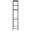 vidaXL Scaffale per Bagno con 3 Ripiani Nero 53x28x169 cm