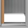vidaXL Casetta da giardino marrone 126x97,5x177 cm in acciaio zincato