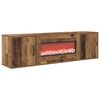 vidaXL Caminetto elettrico Legno antico 140,5 x 30 x 39 cm