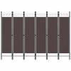 vidaXL Paravento a 6 Pannelli Marrone 240x180 cm