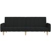 vidaXL Divano Letto a 2 Posti Nero in Tessuto