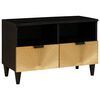 vidaXL Mobile TV Nero e Oro 70 x 33 x 46 cm Legno multistrato