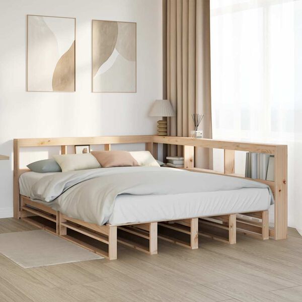 vidaXL Letto Libreria senza Materasso 135x190 cm in Legno di Pino