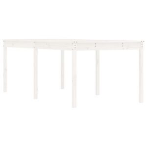 vidaXL Tavolo da Giardino Bianco 203,5x100x76cm Legno Massello di Pino