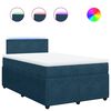 vidaXL Giroletto a Molle con Materasso Blu 120x200 cm in Velluto
