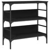 vidaXL Tavolino Consolle Nero 75x32x75 cm in Legno Multistrato