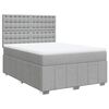 vidaXL Giroletto a Molle con Materasso Grigio Chiaro 160x200cm Tessuto