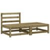 vidaXL Divano Giardino Senza Braccioli con Poggiapiedi Pino Impregnato