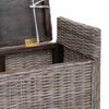 vidaXL Panchina con contenitore Grigio 110 x 40 x 50 cm Rattan