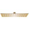 vidaXL Testa Doccia a Pioggia in Acciaio Inox 30x20cm Rettangolare Oro