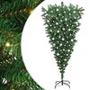 vidaXL Albero di Natale artificiale pre-illuminato rovesciato con set di palline