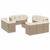 vidaXL Set Divano da Giardino 13 pz con Cuscini Beige in Polyrattan