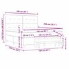 vidaXL Letto a molle con materasso Grigio chiaro 160 x 200 cm Tessuto