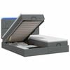 vidaXL Letto Ottomano con Materasso e LED Grigio Scuro 180 x 200 cm