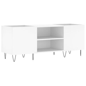 vidaXL Mobile Porta Dischi Bianco 121x38x48 cm in Legno Multistrato