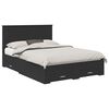 vidaXL Struttura del letto Nero 135 x 190 cm Legno ingegnerizzato