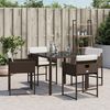 vidaXL Sedie da Giardino con Cuscini 4 pz Marroni in Polyrattan