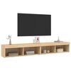vidaXL Mobili TV con Luci LED 2pz Rovere Sonoma 100x30x30 cm