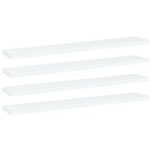 vidaXL Ripiani per Libreria 4pz Bianchi 60x10x1,5 cm Legno Multistrato