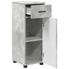 vidaXL Mobile da Bagno con cassetto Grigio cemento 30 x 35 x 80 cm