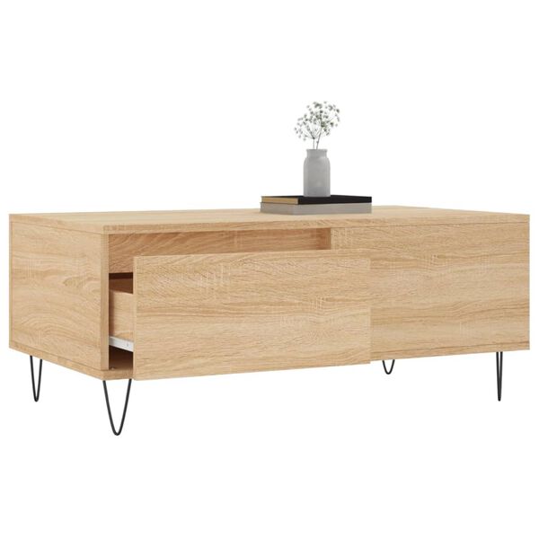vidaXL Tavolino Salotto Rovere Sonoma 90x50x36,5 cm Legno Multistrato