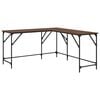 vidaXL Scrivania Rovere Marrone 149x149x75 cm in Legno Multistrato