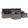 vidaXL Set Divano da Giardino 6 pz grigio e blu navy