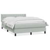 vidaXL Giroletto a Molle con Materasso Grigio Chiaro 160x210cm Velluto