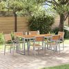vidaXL Set da Pranzo per Giardino 7 pcs Grigio