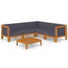 vidaXL Set Divani da Giardino 6 pz con Cuscini in Massello di Acacia