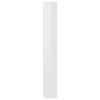 vidaXL Libreria 5 Ripiani Bianco Lucido 60x24x175 cm Legno Multistrato