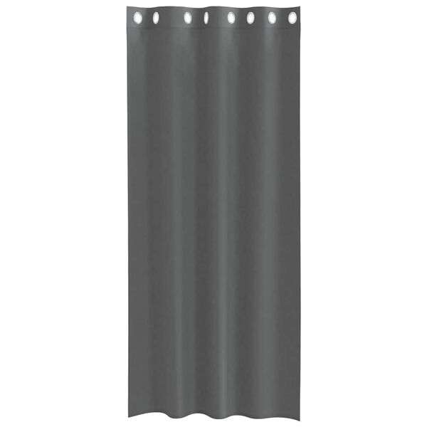 vidaXL Tende in Voile con Occhielli 2 pz Grigio Scuro 140x245 cm
