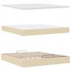 vidaXL Struttura Letto Pouf con Materasso Crema 180x200 cm in Tessuto